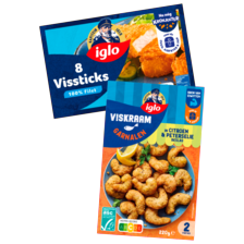 Iglo vissticks of viskraam garnalen